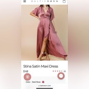 Baltic Born Stina Satin Maxi Dress Large